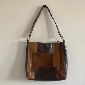 Late 90’s/early 2000’s patchwork leather and suede Nine West purse